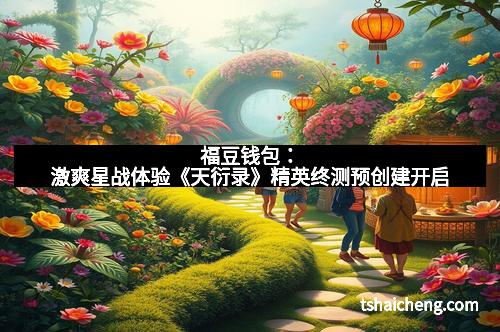 福豆钱包：激爽星战体验《天衍录》精英终测预创建开启